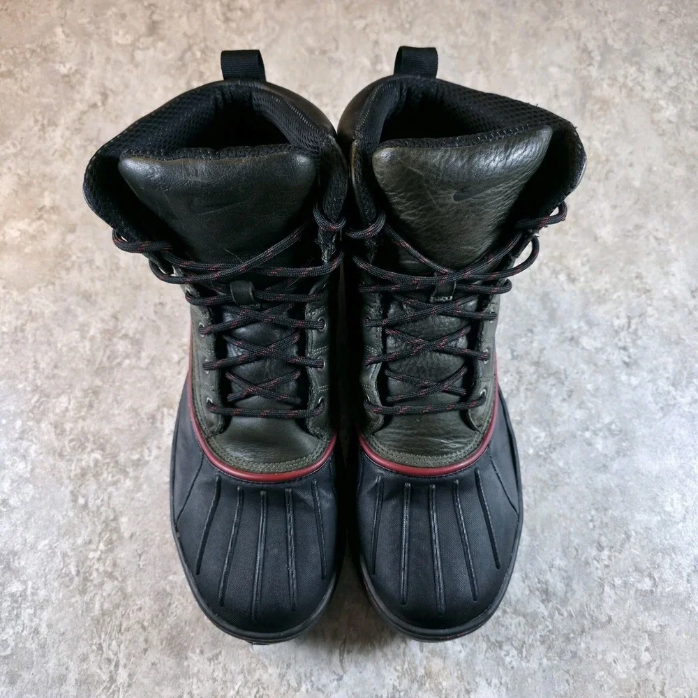 Y2K Nike Woodside ACG Duck Boots Green Black Waterproof Mens Size 11 #386469-300